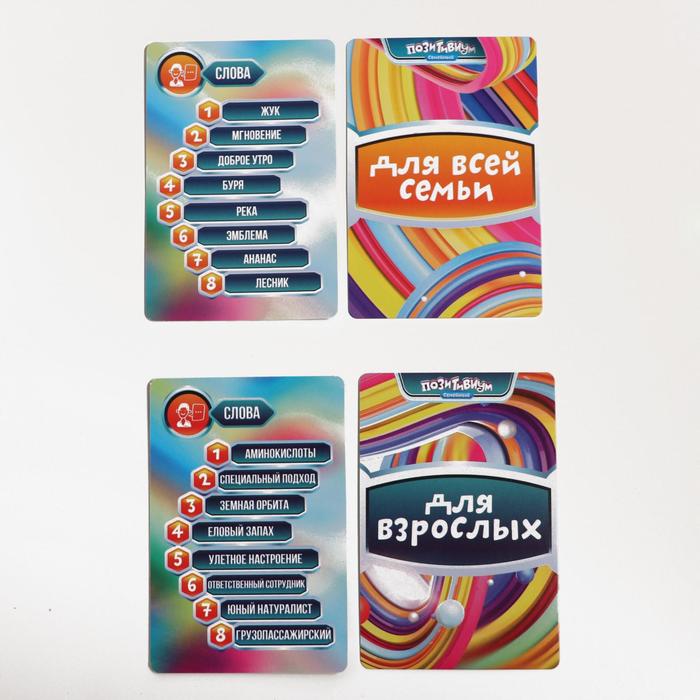 Настольная игра на объяснение слов "Позитивиум семейный"