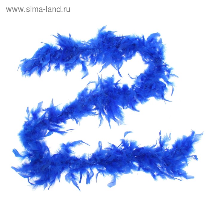 фото Карнавальный шарф-перо, 180 см, цвет синий страна карнавалия