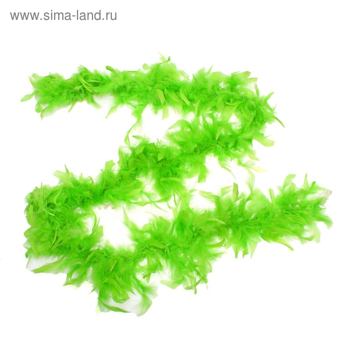 фото Карнавальный шарф-перо, 180 см, цвет зёленый страна карнавалия