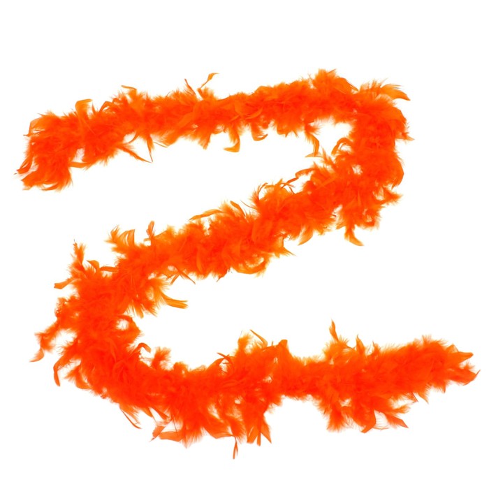 Карнавальный шарф-перо, 180 см, цвет оранжевый