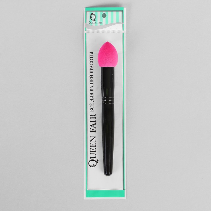 Спонж для нанесения косметики "Капля", с ручкой, цвет чёрный