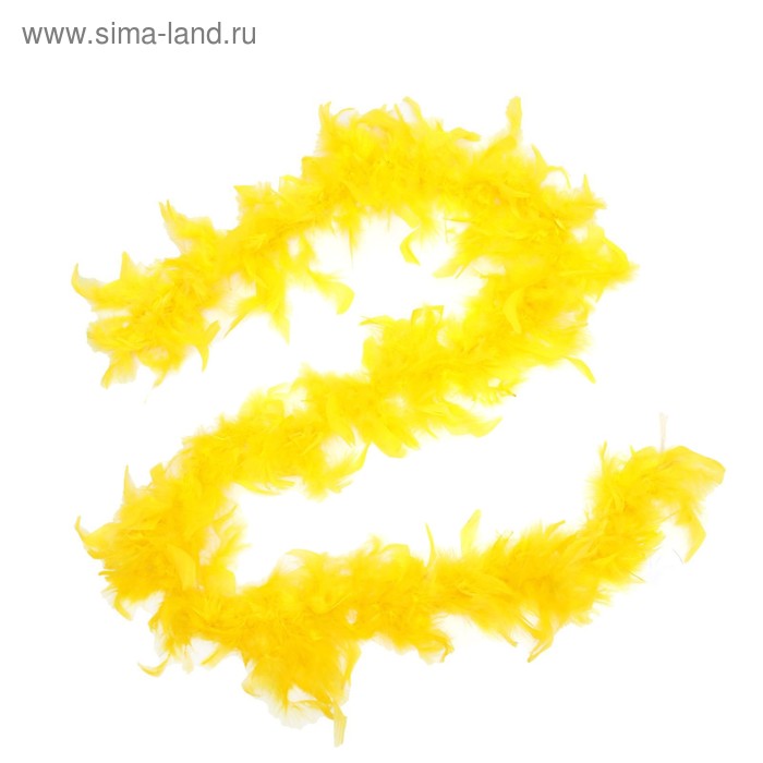 фото Карнавальный шарф-перо, 180 см, цвет жёлтый страна карнавалия