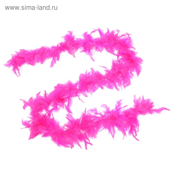 фото Карнавальный шарф-перо, 180 см, цвет розовый страна карнавалия