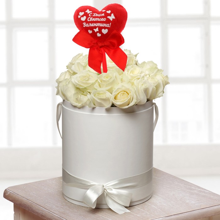 Сердечко на палочке "С Днем Святого Валентина"