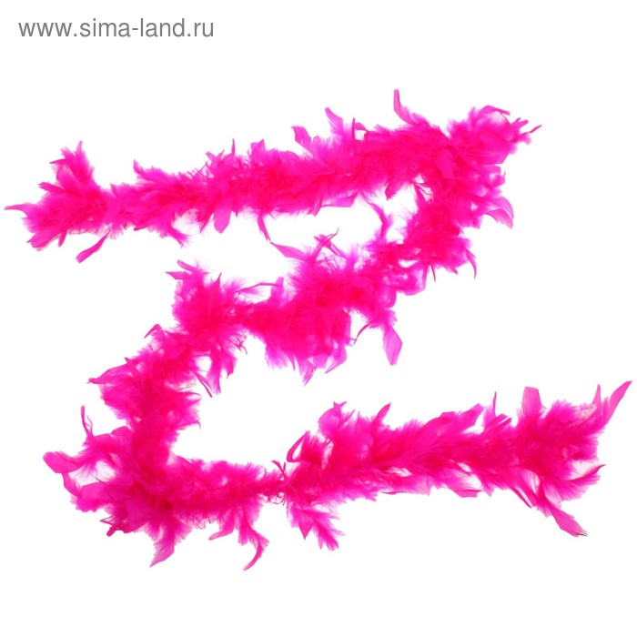 фото Карнавальный шарф-перо, 180 см, цвет фуксия страна карнавалия