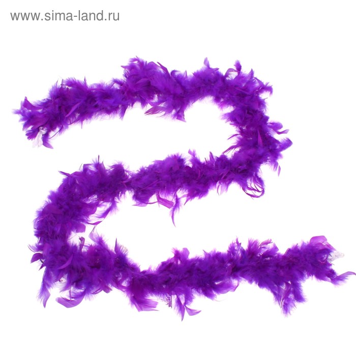фото Карнавальный шарф-перо, 180 см, цвет фиолетовый страна карнавалия