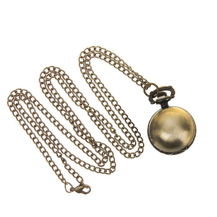 Карманные кварцевые часы «Леди. Бронза», на цепочке 80 см