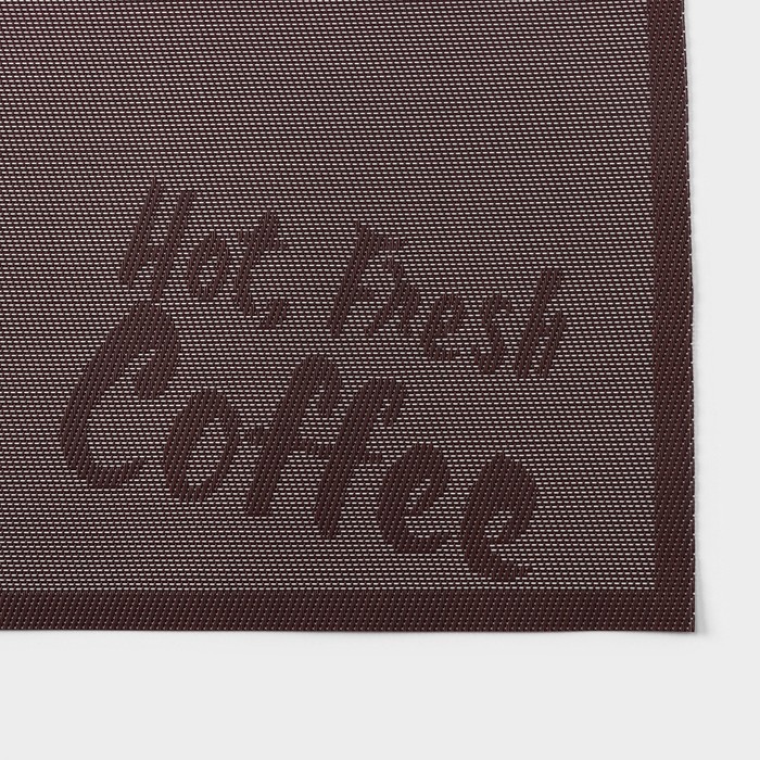 фото Салфетка сервировочная на стол fresh coffee, 45×30 см, цвет кофейный
