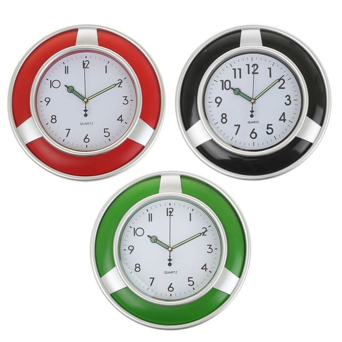 Часы настенные круглые "Спасательный круг", d=32 см, циферблат белый, рама микс