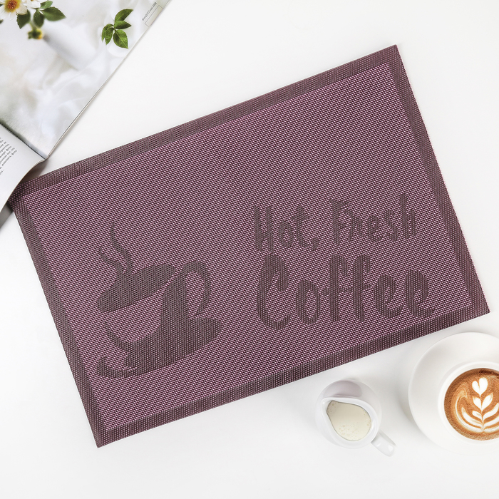 Салфетка кухонная &quot;Fresh coffee&quot; 45х30 см, цвет фиолетовый