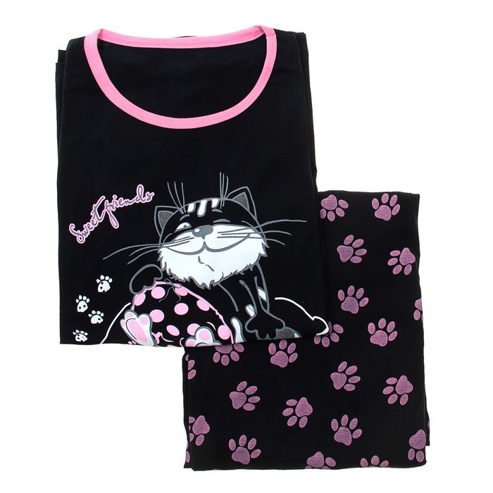 Комплект женский (футболка, бриджи) ТК-522К МИКС, р-р 50