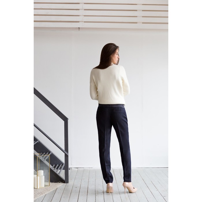 Брюки женские 3037409, размер 42, рост 170 см, цвет темно-синий