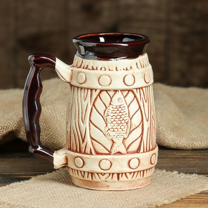 Кружка для пива "Казак" шамот, 0,95 л