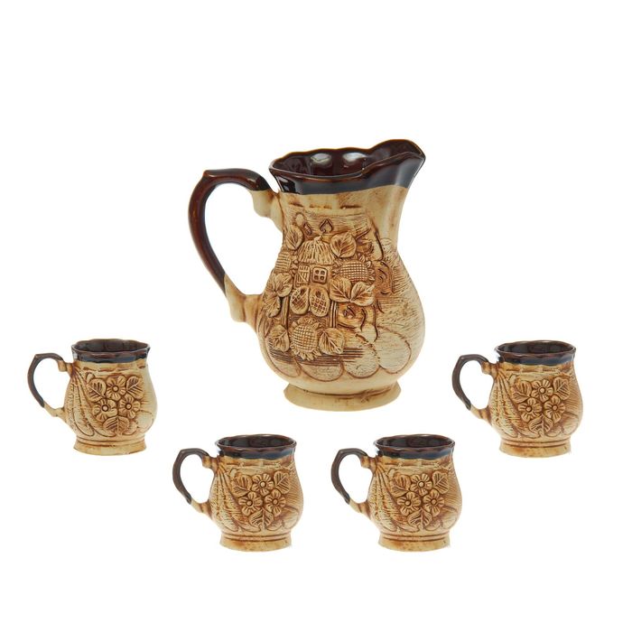 Молочный набор "Волна" 5 предметов лепка 1,47/ 0,275л