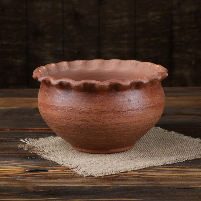 Горшок для цветов 1,5 л, красная глина