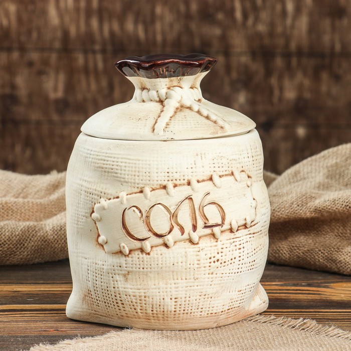 Банка для специй "Мешок", шамот, 1,5 л, микс