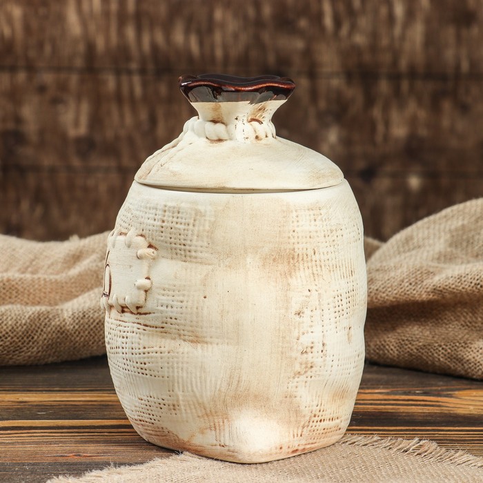 Банка для специй "Мешок", шамот, 1,5 л, микс