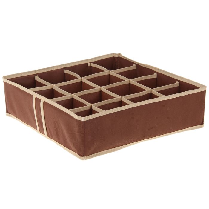 Чехол для мелочей 16 ячеек "Классик" цвет коричневый