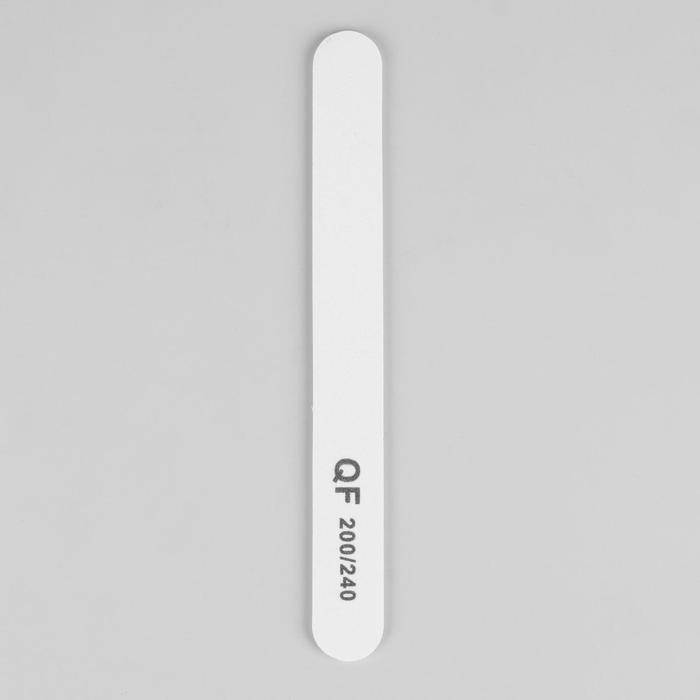 Пилка-наждак, абразивность 200/240, 18см, классика, фасовка 20шт, цвет белый