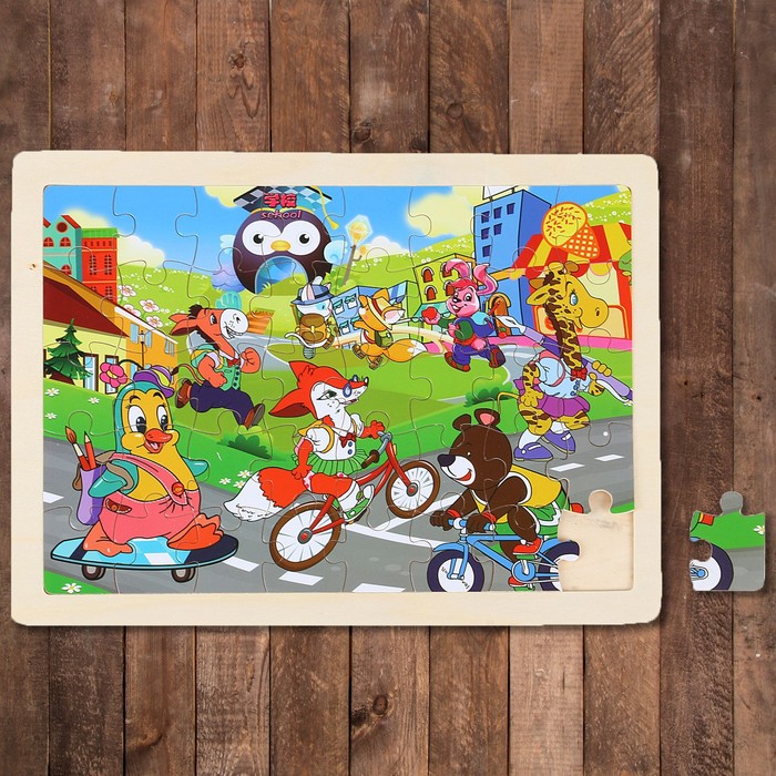 Пазл Мульт "Школьные будни", 40 элементов