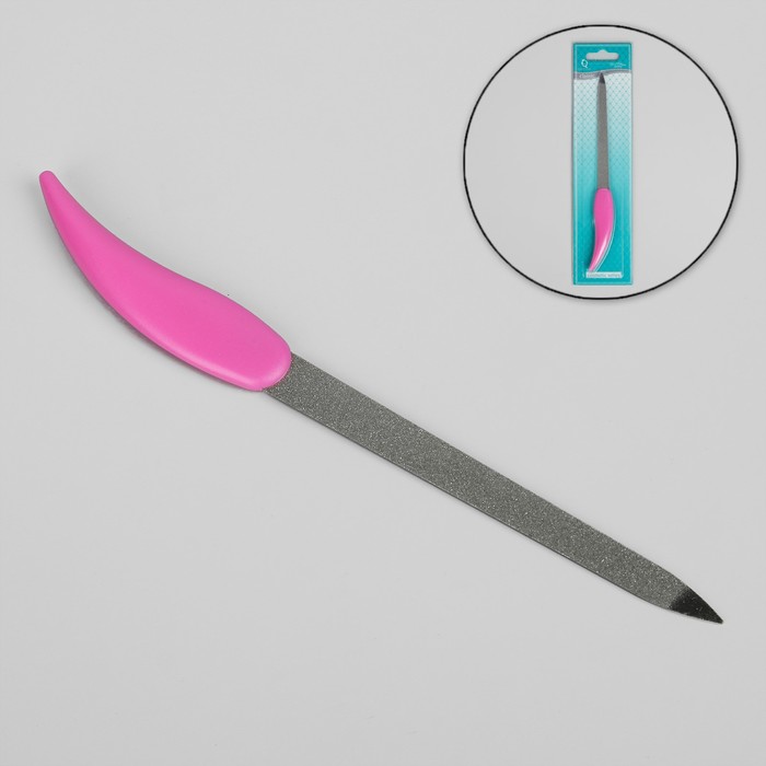 Пилка металлическая для ногтей, 18см, цвет МИКС