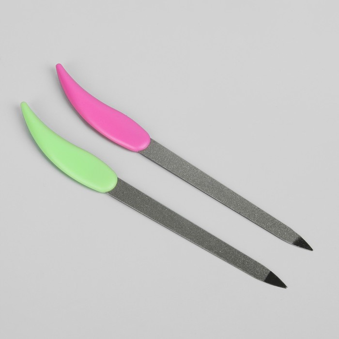 Пилка металлическая для ногтей, 18см, цвет МИКС