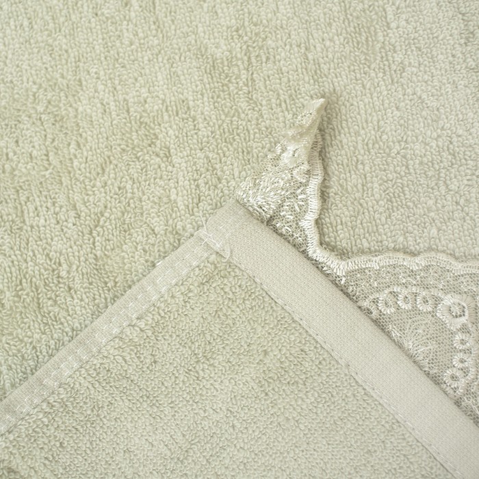 Полотенце "Этель" Кружево грин 34*76 см, 100% хлопок, 350гр/м2