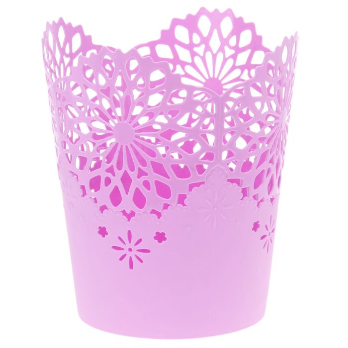 Кашпо для цветов 4,5 л "Изморозь" 25х25х18 см, цвет МИКС