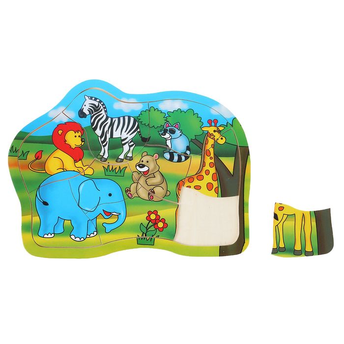 Пазл фигурный "Сафари", 9 элементов