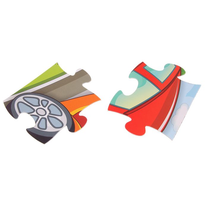 Пазл "Весёлые пазлы: Весёлая машинка", 12 элементов