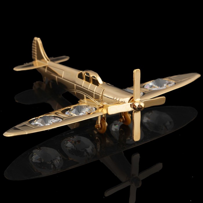 Сувенир «Самолет», 11×8×2 см, с кристаллами Сваровски