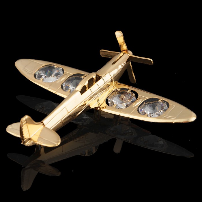 Сувенир «Самолет», 11×8×2 см, с кристаллами Сваровски